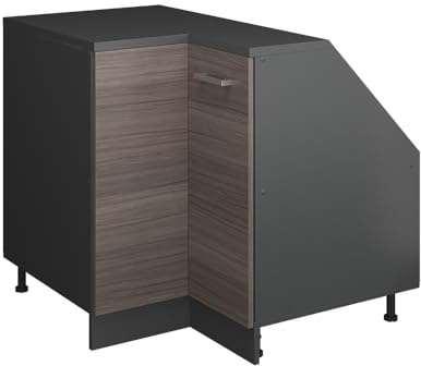 Vicco Eck-Küchenschrank für Dachschrägen R-Line, Edelgrau, 75.6 cm mit 1 Tür, Schrankkorpus 60 cm Tiefe, zur freien Kombination innerhalb modularer Küchensysteme