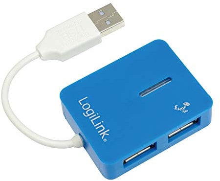 USB 2.0 Hub Smile 4-Port - Hub - 4 x Hi-Speed USB, Blau, UA-0136