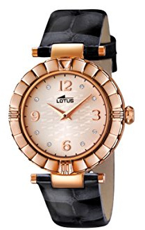 Lotus - 15912/3 - Montre Femme - Quartz - Analogique - Bracelet Cuir Noir