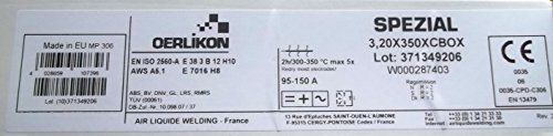 Oerlikon Lot de 125 électrodes spéciales 3,2 x 350 mm