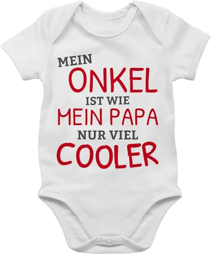 Shirtracer - Baby Body Kurzarm - Sprüche - Mein Onkel ist wie mein Papa nur cooler