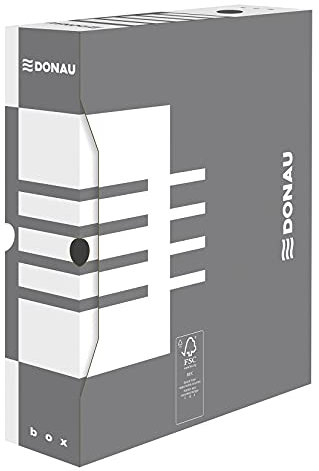 DONAU 7660301FSC-13 Lot de 20 boîtes d'archives en carton recyclé Format A4 8 cm
