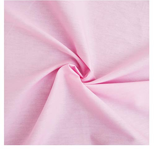 designers-factory Popeline Stoff aus 100% Baumwolle - Erhältlich in über 20 Farben - Verkauft nach Stücken - Baumwollstoff uni (3m x 1m46, Rosa)