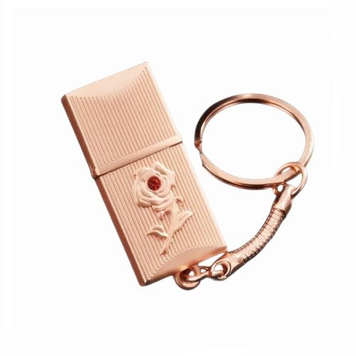 UFARID Novelty Rose USB3.0 Flash Drive Memory Stick High Speed USB Sticks for Computer PC Laptop School Business Gift (16GB, Rose Gold)