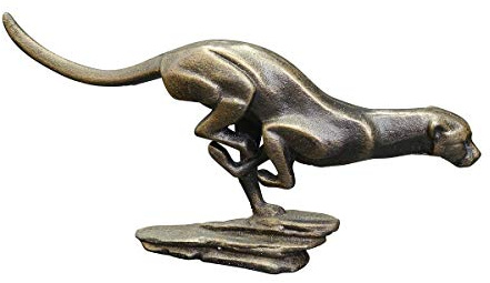 Deko Figur Skulptur eines Pumas aus Gusseisen ausdrucksstark (5666)