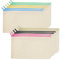 12 PCS DIY Blanko Stoff Federmäppchen Schulmäppchen,Mäppchen Graffiti Taschen Leinwand Kosmetiktasche Malerei Basteltaschen Blanko Stoffbeutel mit Reißverschluss Segeltuch Schul Mäppchen 6-farbiges