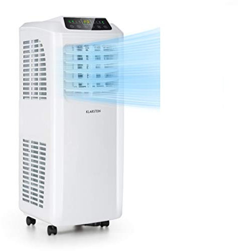 Klarstein Aire Acondicionado Portatil y Silencioso, 3 en 1 Enfriador de Aire para Casas y Oficinas, Modo Noche y Deshumidificador, Control App, Bajo Consumo, Potencia 7,000 BTU