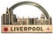 Liverpool Waterfront Metal Fridge Magnet