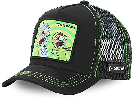 Capslab Herren Trucker Cap Rick & Morty Gr. Einheitsgröße, Psy2, Schwarz