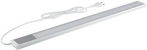 ChiliTec LED Unterbauleuchte Lichtleiste 60cm 10Watt 1430 Lumen 230V Comprido 1,5m Kabel mit Schalter - Beleuchtung für Küche Arbeitsfläche 6 Stück Licht Neutralweiß