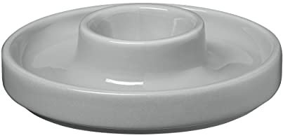blomus -PILAR- 2er Set Keramik Eierbecher mit Ablage, Eierhalter, Eierständer, stapelbar, Farbe Mirage Gray, Material Keramik (64271)