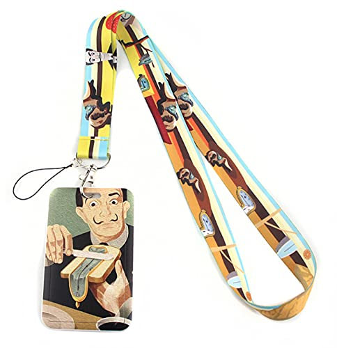 1 Stück Van Gogh Sonnenblume Lanyard Kartenhalter Auto Schlüsselanhänger ID Karte Pass Gym Mobile Badge Schlüsselanhänger Halter Schmuck-5