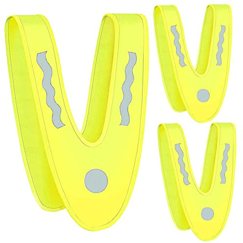3 Stück Warnwesten Kinder, V Form Signalkragen Reflektierende Weste, Reflektorweste Kinder, Kinder Warnwesten, Sicherheitsweste, Reflektor Kragen Bekleidungsset, Pannenweste fürJungen & Mädchen