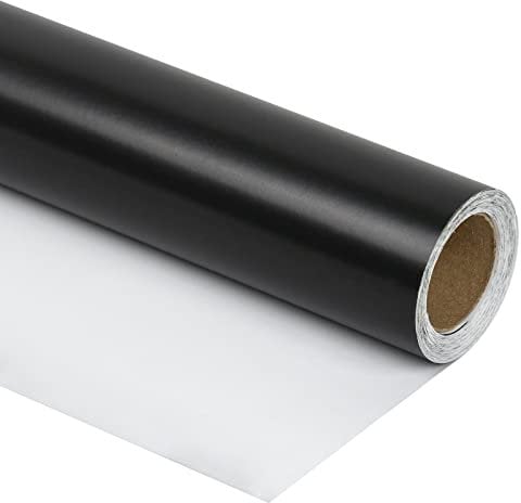 RUSPEPA Schwarzes Glänzendes Geschenkpapier – Mini-Rolle – Einfarbig Für Hochzeit, Geburtstag, Dusche, Glückwünsche Und Weihnachtsgeschenke – 44,5 cm X 10 m