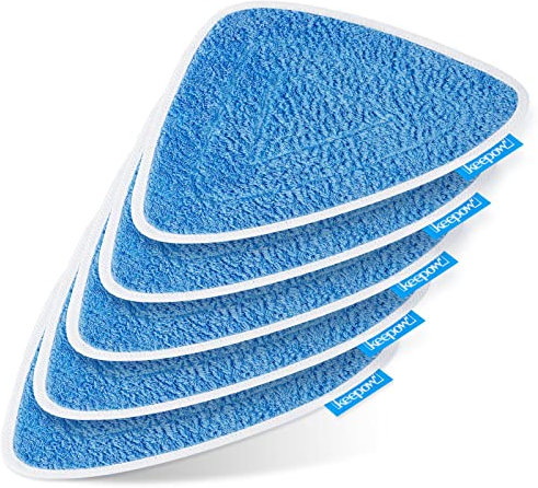 KEEPOW 5 almohadillas para mopa de vapor compatibles con Viledas Steam Mop Plus y Viledas Steam Mop, paños de microfibra de repuesto para mopa Viledas 100 Hot Spray Mop