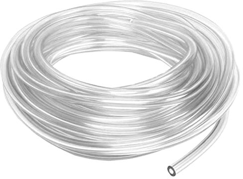 50 m / 164 ft Clear PVC Food-Grade Airline Tubing - 4 mm ID x 6 mm OD Flexible Hose for Aquarium Air Line, Fish Tank Air Pump, Pond Aeration, Hydroponics, Water & Air Transfer - Non-Toxic Pipe