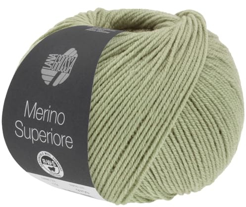 LANA GROSSA Merino Superiore | Pure, extrafeine Merinowolle waschmaschinenfest und filzfrei | Handstrickgarn aus 100% Schurwolle (Merino extrafein) | 50g Wolle zum Stricken & Häkeln | 180m Garn FB34