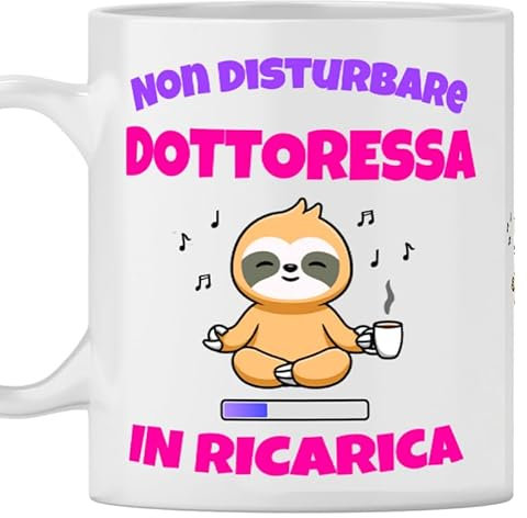TeeDesign Tazza Dottoressa, Idea Regalo di compleanno o natale per lei, Tazza per regali divertenti, Gadget, Tazze con mestieri da regalare