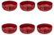 Secret de Gourmet - Lot de 6 Coupelles Marie 15cm Rouge Grenat