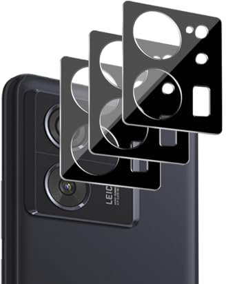 Phlleyaa Vetro Fotocamera per Xiaomi 13T/13T Pro,3 Pezzi Protezione Lente Pellicola,Anti Graffio Camera Vetro Temperato Durezza 9H Pellicola Protettiva per Xiaomi 13T/13T Pro