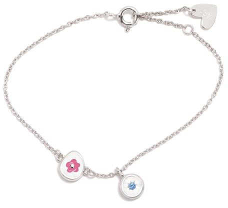 Agatha Ruiz de la Prada Armband 925m Silber Law Dido Girl 18cm. Zirkonitische Anhänger Kartoffelblume
