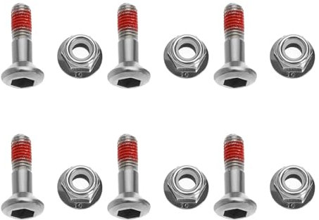The Lord of the Tools 6 Set Motorcycle Double Locked Sprocket Fastening Kit Motorbike Accessories M8 Sprocket Bolt Chain Screws Compatible with Honda CR CRF