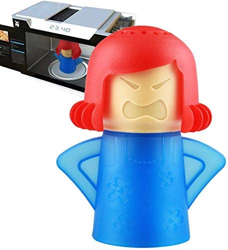 MHWGY Angry Mama Mikrowellenreiniger, leicht grob in Minuten. Dampf reinigt und desinfiziert mit Essig und Wasser, für Küchen-Weihnachtsgeschenke, Blau