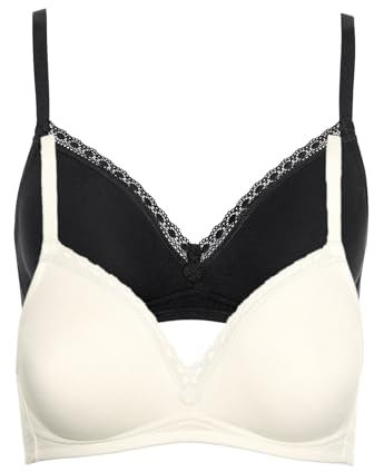 Lisca 2er Pack Soft BH INES 020282 Gr. 95C in Black-Cream