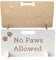 No Paws Stair Gates for Dogs | Dog Gate No Drilling | Indoor Pet Barrier Portable Wooden Puppy Gate for Stairs and Doorways Dog Stopper (White Melamine, 40cm (Height) x 70cm (Length))