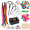 PRZRAO Kastanienbohrer Set 297 Stück Kastanien Bastelset Kinder Herbst Kastanienmännchen DIY Set Kastanienbohrer Kinder Set 1,5-5 mm Handbohrer Kastanien Kastanienset zum Basteln mit Kastanien