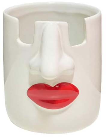 blumentöpfe blumenvase blumentopf modern mehrzweck pflanzentopf für Zimmerpflanzen Moderne Keramikvase - Blumentopf Skulptur Blumenvase Neuheit Deko für Wohnzimmer Schlafzimmer