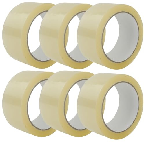 Homebay Shark-Tuff Heavy Duty Clear Parcel Tape For Packing Boxes | 48mm Wide Transparent Packaging Tape Rolls Strong For Moving House