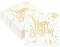 LYLIDIA Happy Birthday Servietten 80 Stück Geburtstag Kinder 33x33cm 2-Schicht Gold Tischdeko Geburtstag Papierservietten Mann Frau Golden