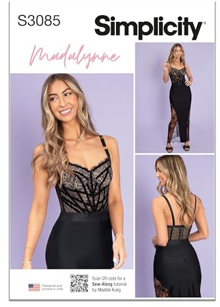 SIMPLICITY Sewing Pattern SS3085BB Misses' and Women's Corset Dress by Madalynne Intimates BB (1X-5X)
