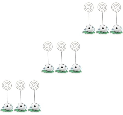 DIYEAH 3 Sätze Fotoordner Fußball Bildhalter Für Schreibtisch Platte Fußballtor Fußballnetz Tischnummernhalter Visitenkarten Halterung Bildhalter Für Tische Bildclips Plastik 3 Stück * 3