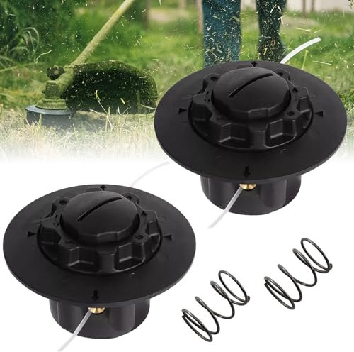 Funmo 2PCS Mähkopf Fadenkopf Für Motorsense Für Fs38 Fs40 Fs45 Fs50 Fsa 60 r Mähkopf Fadenkopf Mähkopf Motorsense Passend Für Akku-Rasentrimmer Und Akku-Freischneider