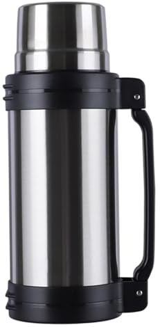 Thermo Flask 2L Botella de agua aislada aislada de fugas de acero inoxidable con mango y taza matraz portátil para bebidas frías y calientes