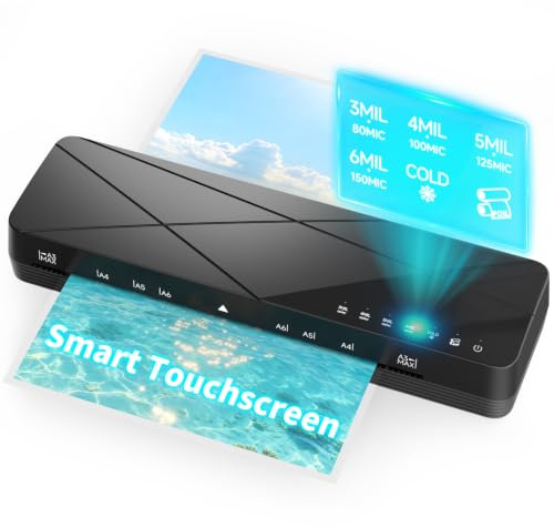 Crenova A3 Laminator, Laminator Machine 3-6mil | 90s Quick Warm Up Auto-Off, 6 in 1Laminating Machine ABS Jam Free for Home Office School, Black