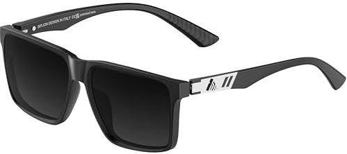 SIPLION Fahrer Sonnenbrille Herren Polarisiert UV400 Retro Rechteckig TR90 | TAC-Gläser in Vollrandfassung mit Ergonomischen Nasenpads für Reisen Wandern und Täglichen Gebrauch bei Hellem Tageslicht