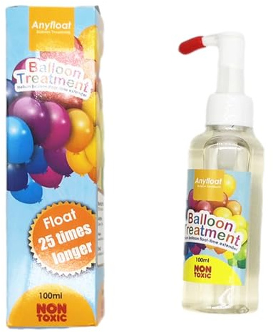100ML Helium Balloon Protection Fluid, Ultra Hi-Float Treatment for Latex Balloons, Makes Helium Latex Balloons Longer, Long-Lasting Balloons for Parties, Pump included