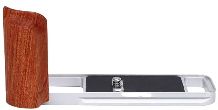 Cuifati X - E5 Grip Poignée Latérale en Bois pour Appareil Photo XE5, Poignée en Bois Rétro de qualité Supérieure en Forme de L avec Plaque à Dégagement Rapide, Trépied Supplémentaire (Silver)
