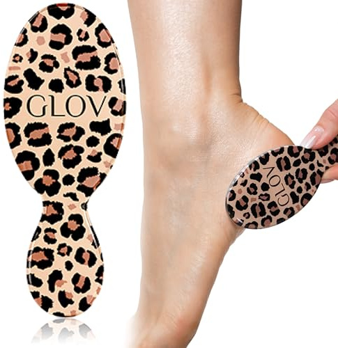 Glov Fußfeile Nano Glas Leopard Design Ergonomisch Schmerzfrei Callus Entferner Hautpflege Fußpflege 3d Technologie Kompakt Leicht Stilvoll Reisegröße Pflegewerkzeug