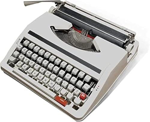 Mechanische Englische Schreibmaschine, Tragbare Retro-Schreibmaschine, Vintage-Schreibmaschine, Retro-Vintage-schreibmaschinenmodell, Handgefertigte Requisiten, Retro-Dekoration, Heimde, White