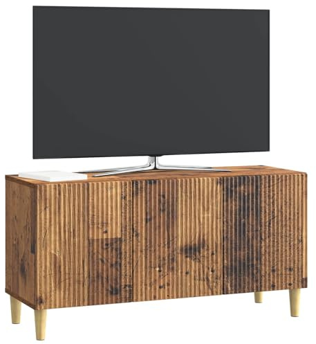 vidaXL TV-Schränk Altholz 99 x 34,5 x 50 cm Holzwerkstoff, Wohnen aufzubewahren, Vintage-Medienkonsole, rechteckiger Schrank mit Beinen, stylischer Organizer, viel Stauraum