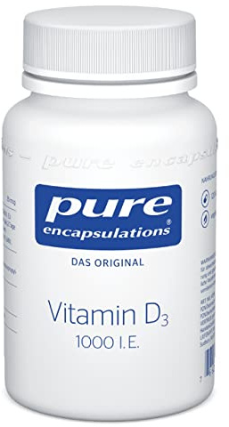 Pure Encapsulations Vitamin D3 (1000 I.E.) | 120 hochdosierte Kapseln (8 Monate Vorrat)| Unterstützt Knochen, Zähne, Immunsystem und Calciumaufnahme | vegetarisch