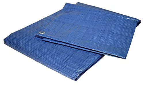 Bâche jardin 6x10 m 80g/m² - bâche bois - bâche de protection plastique bleue polyéthylène