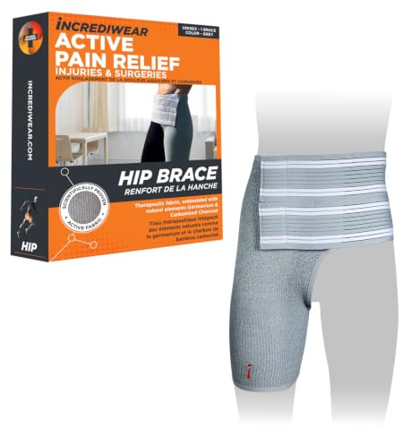 INCREDIWEAR Correa de cadera izquierda, gris, mediano, 0.000 kg