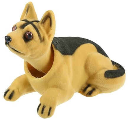 sourcing map Flanell beschichtet Bobble Kopf nicken Schäferhund Ornament für Auto schwarz DE de