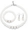 Finrezio Weiße Perlen Halskette Armband Ohrringe Schmuck-Sets für Damen Frauen ModeSchmuck Hochzeit Party Schmuck Geschenke