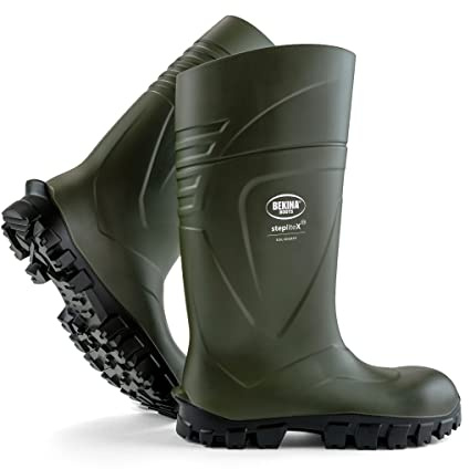 Botas de Seguridad y de Trabajo para Hombres y Mujeres Incl. Puntera de Acero, para Uso agrícola, garantizan una excelente adherencia, protección Aislante -30 Grados, Verde, EU 45